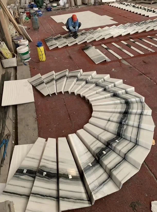 Panda White Marble steps project