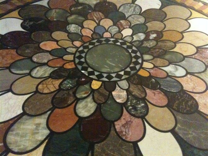 Stone Waterjet Marble Medallion Floor Tile Designs